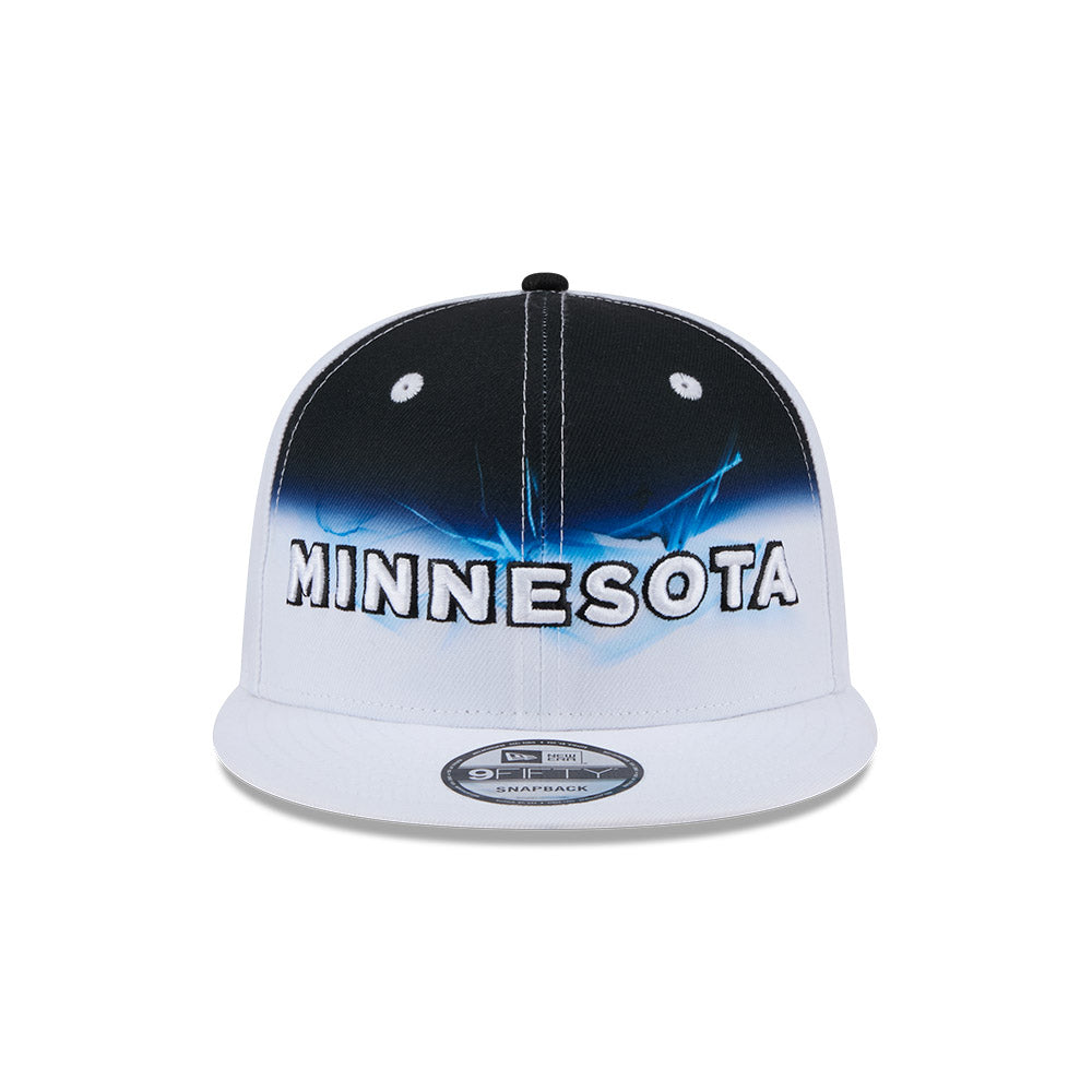 Minnesota Timberwolves Youth Kids Hat - JR NBA 2024-2025 City Edition White 9Fifty Snapback Cap - New Era